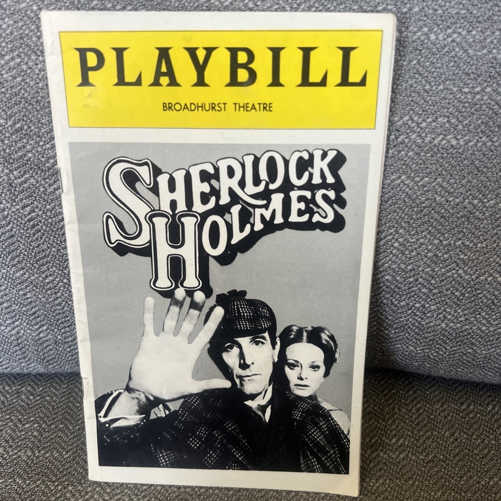 Playbill Broadhurst Theatre November 1974 Sherlock Holmes John Wood Philip Locke